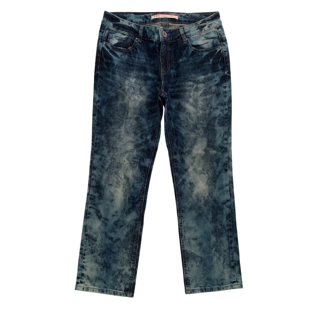 S&P Standards & Practices Womens Acid Wash Straight Leg Jeans Blue Size 29 508